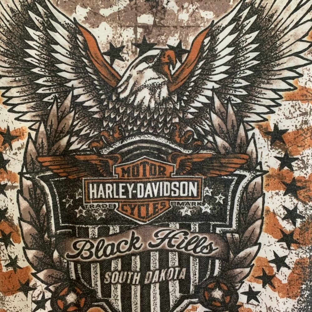 Harley Davidson All Over Print Black Hills SD Tee Medium - Picture 3 of 7